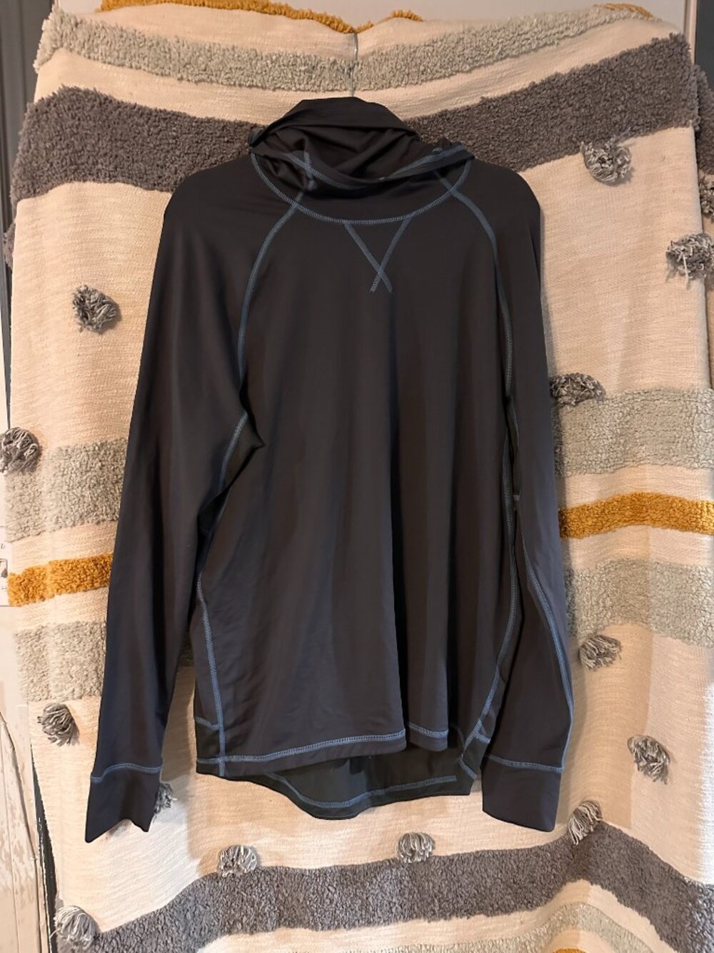 Duluth Trading Co. Alaskan Hardgear Performance Hoodie - Gray & Blue Large - L - Picture 2 of 5